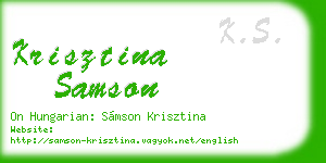 krisztina samson business card
